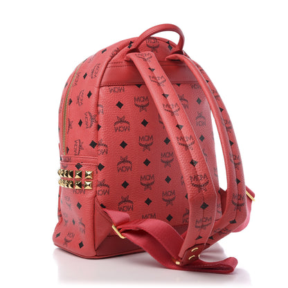 MCM Visetos Small Side Stud Stark Backpack Corail 2 of 8