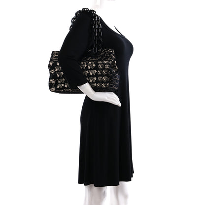 Chanel Canvas Camellia Flower Tote Black 2 of 9