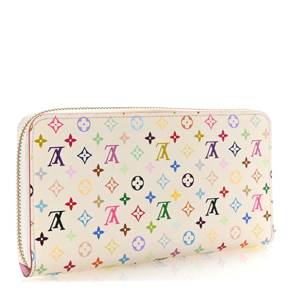 Louis Vuitton Monogram Multicolor Zippy Wallet White Litchi 3 of 6