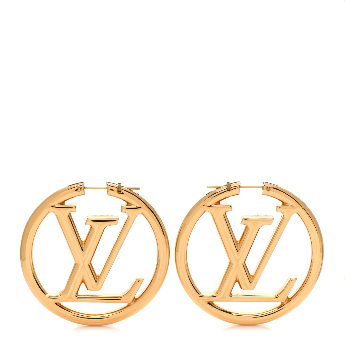 Metal Louise Hoop Earrings Gold