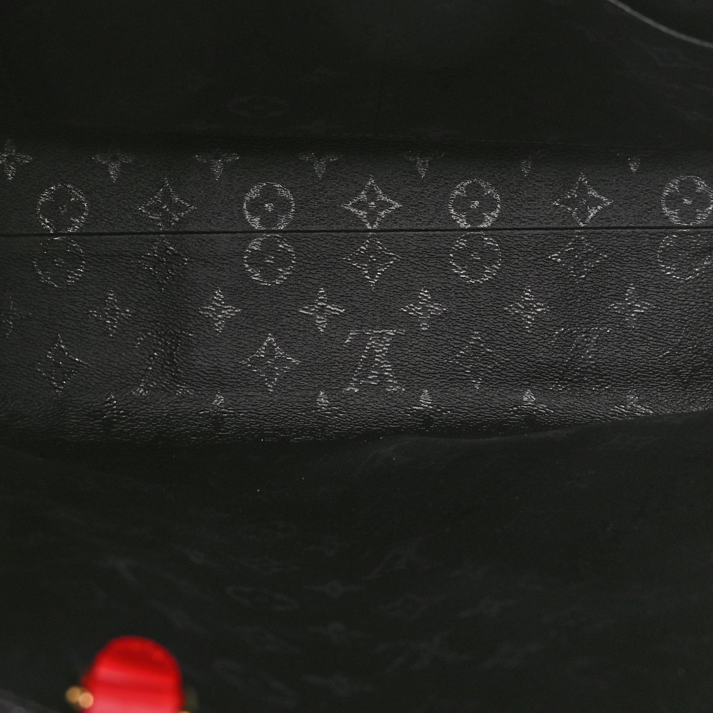 X UF Tufted Monogram Onthego GM Black Red