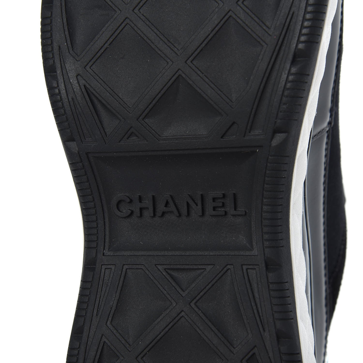 Chanel Velvet Calfskin Mixed Fibers CC Sneakers 39.5 Black 7 of 10
