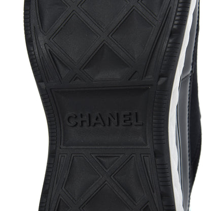 Chanel Velvet Calfskin Mixed Fibers CC Sneakers 39.5 Black 7 of 10