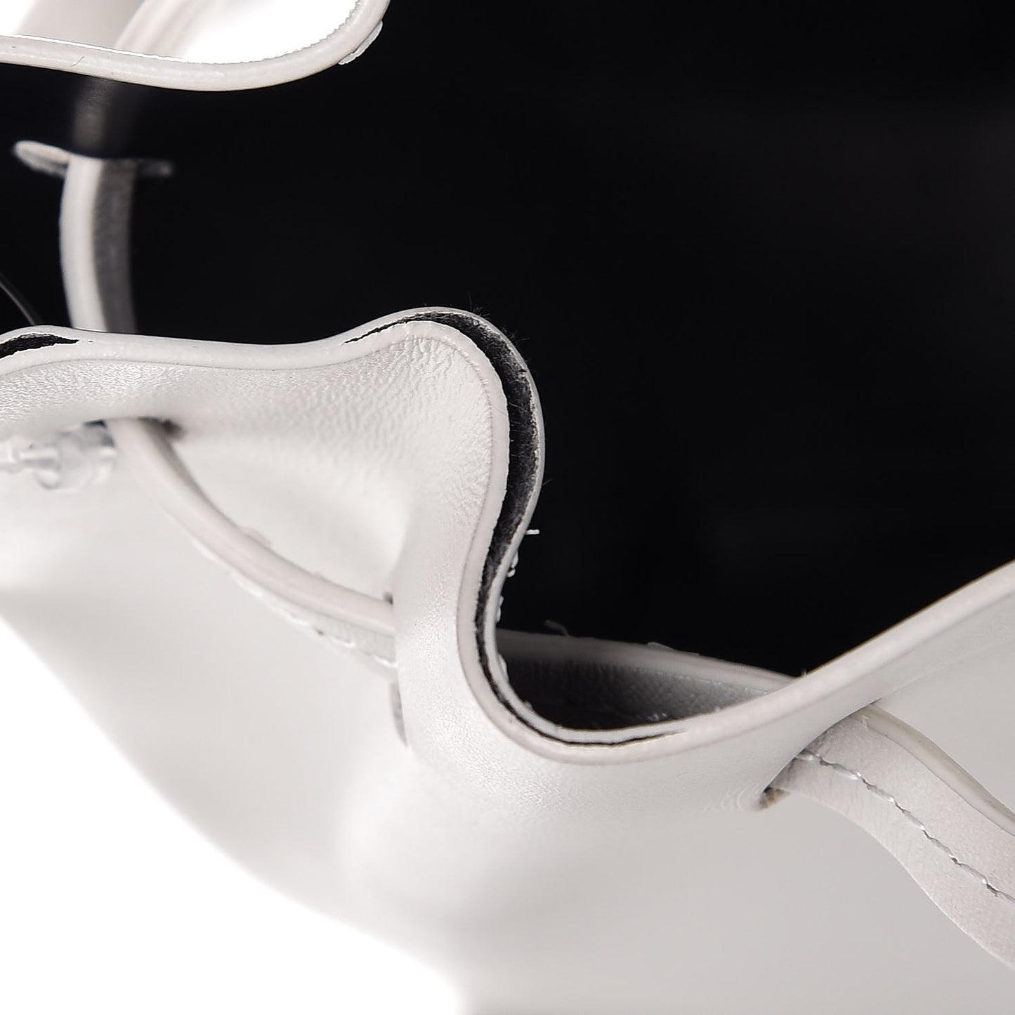 Calfskin Mini Bucket Bag White