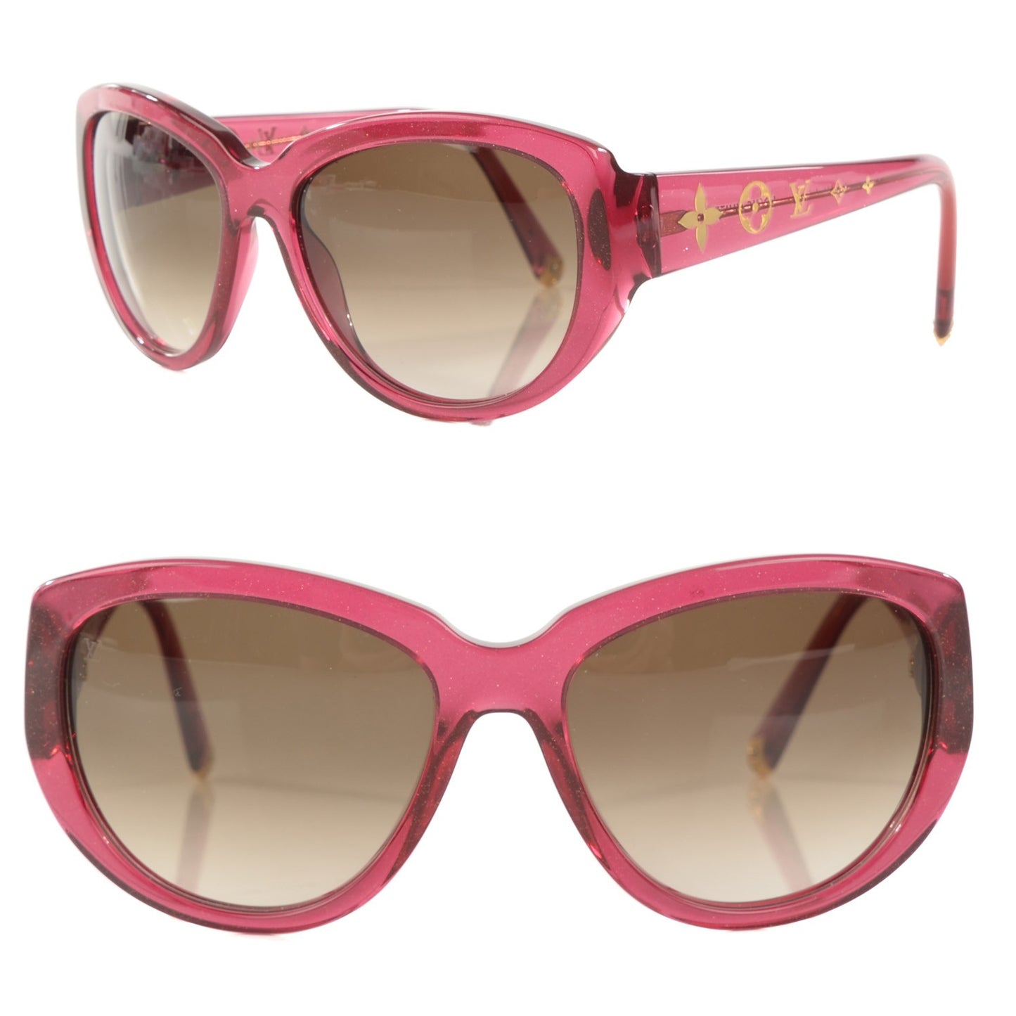 Obsession Cat Eye Sunglasses Z0626W Glitter Fuchsia