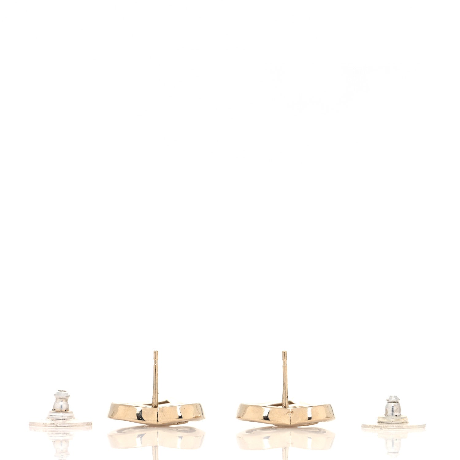 Chanel Metal CC Heart Coco In Love Earrings Gold 2 of 3