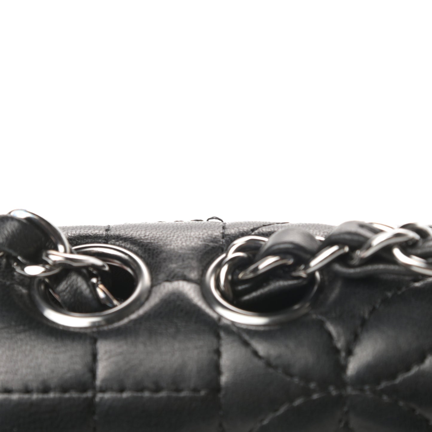 Lambskin Mini Lady Graphic Flap Black