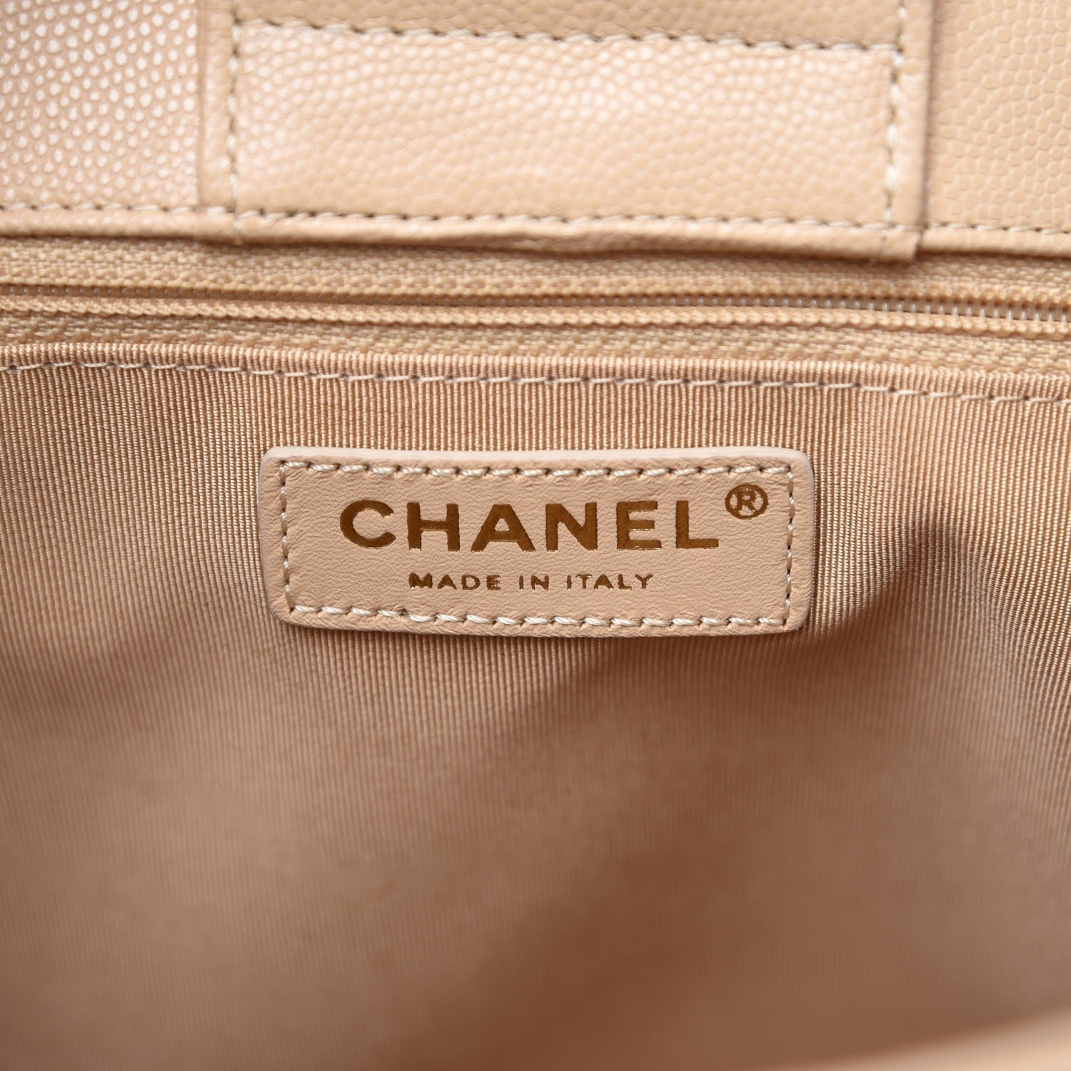 Chanel Caviar Quilted Large Classic Shopping Tote Light Beige 6 of 8