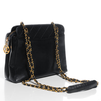 Chanel Quilted Lambskin Flap Shoulder Bag Navy Blue 3 of 8