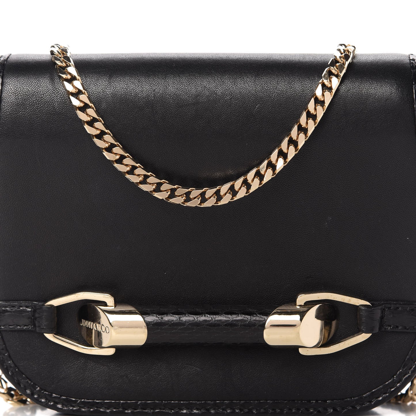 Lambskin Elaphe Zadie Flap Bag Black