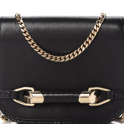 Jimmy Choo Lambskin Elaphe Zadie Flap Bag Black 10 of 10