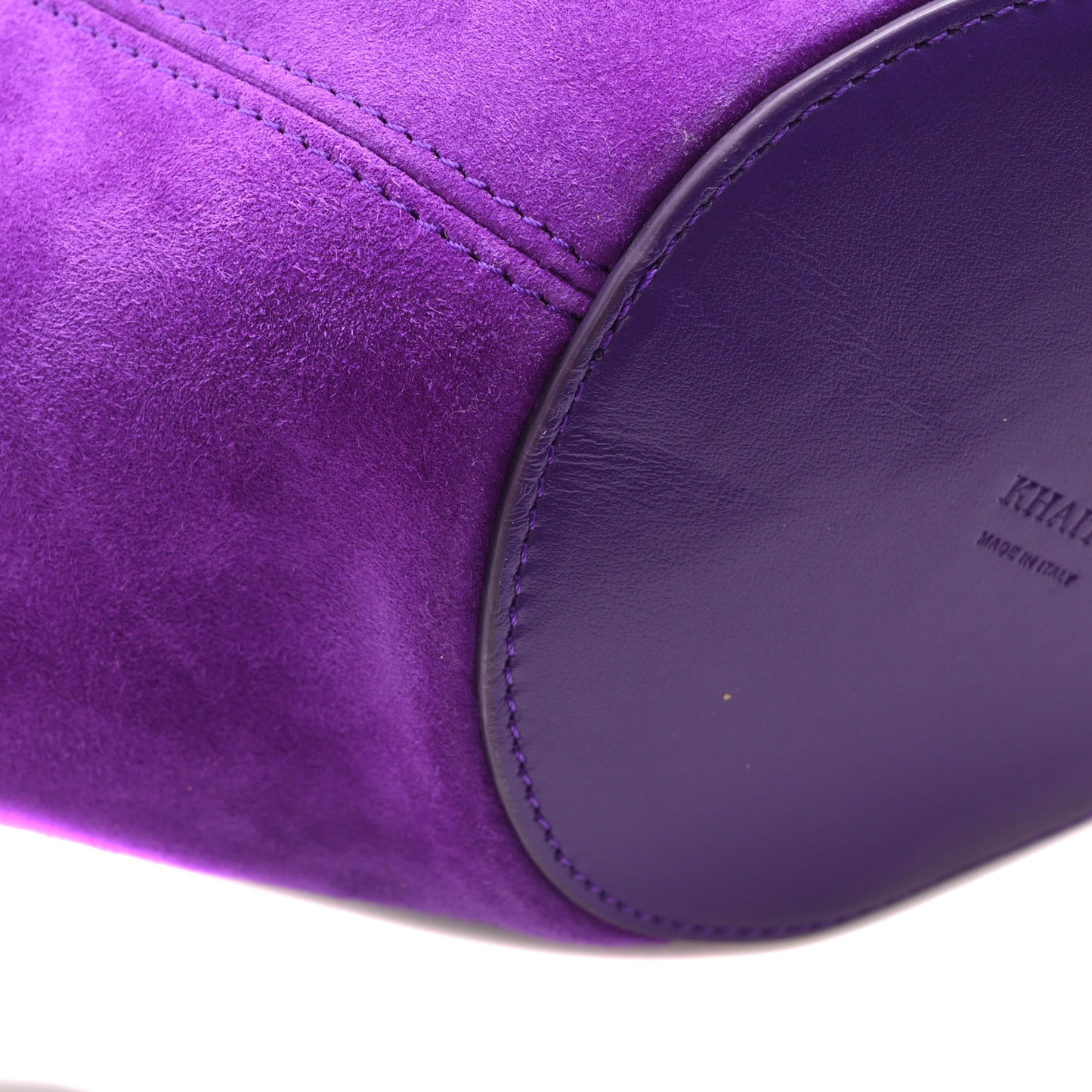 Suede Calfskin Mini Lotus Tote Violet