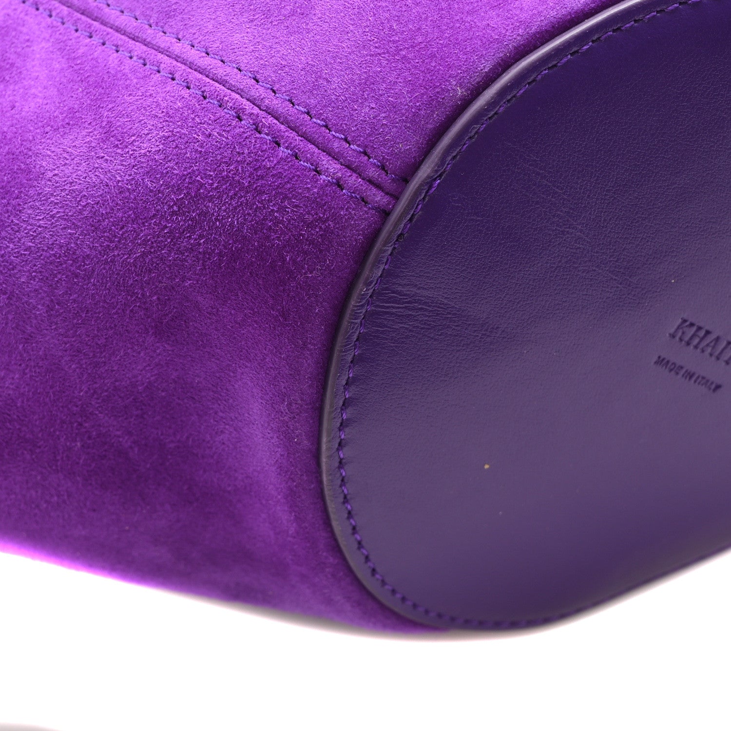 Khaite Suede Calfskin Mini Lotus Tote Violet 8 of 9