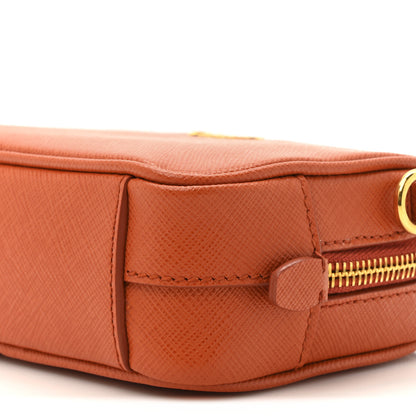 Prada Saffiano Mini Camera Crossbody Papaya 8 of 9