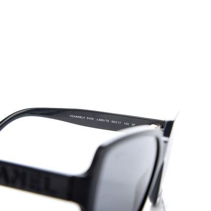 Chanel Acetate Polarized Square Sunglasses 5408 Black 6 of 8