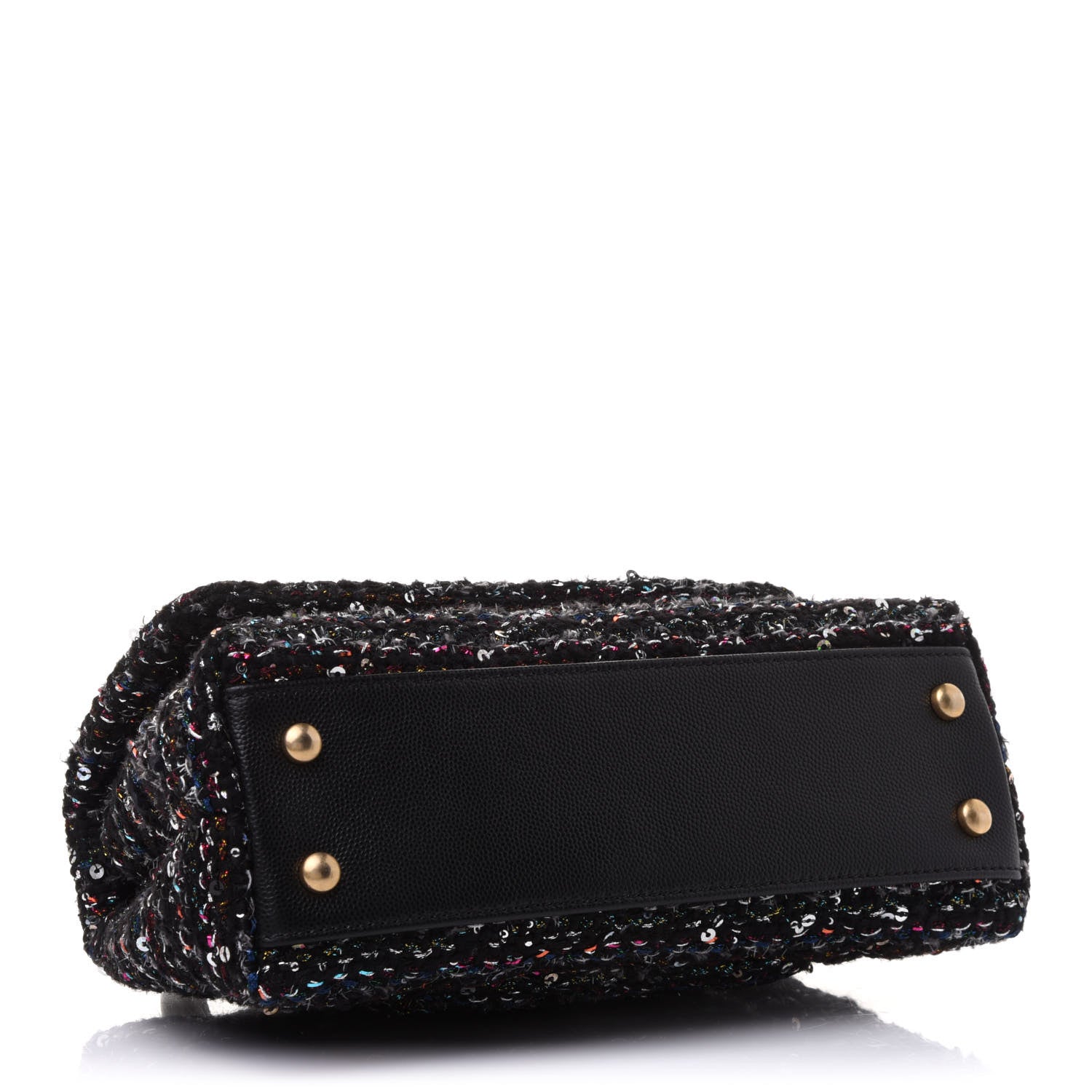 Chanel Tweed Sequin Mini Coco Handle Flap Black 3 of 11