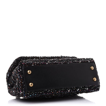 Chanel Tweed Sequin Mini Coco Handle Flap Black 3 of 11