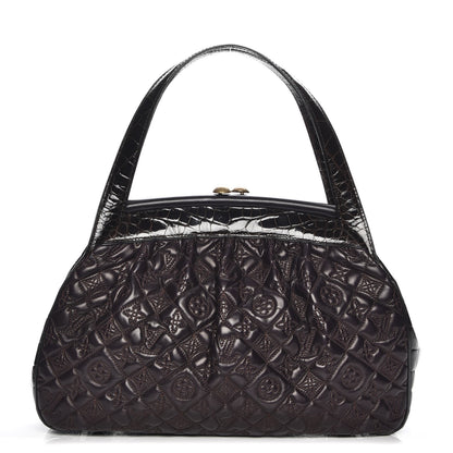 Louis Vuitton Monogram Vienna Alligator Sac Fermoir GM Aubergine 1 of 7