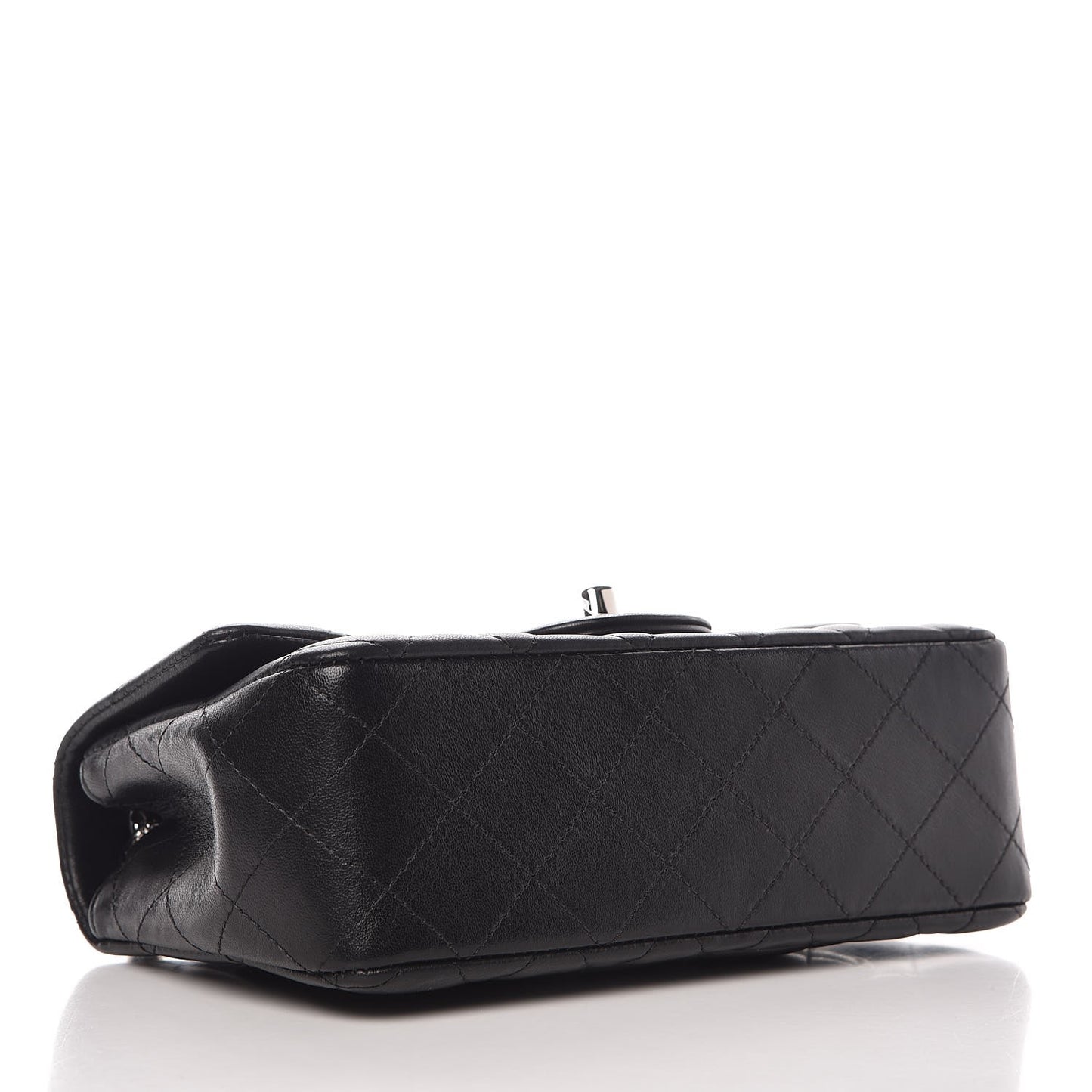 Lambskin Quilted Mini Rectangular Flap Black