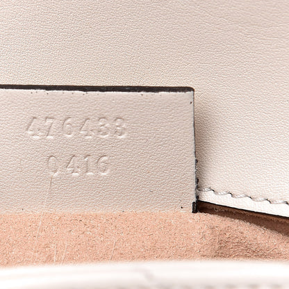 Gucci Calfskin Matelasse Super Mini GG Marmont Shoulder Bag White 7 of 13