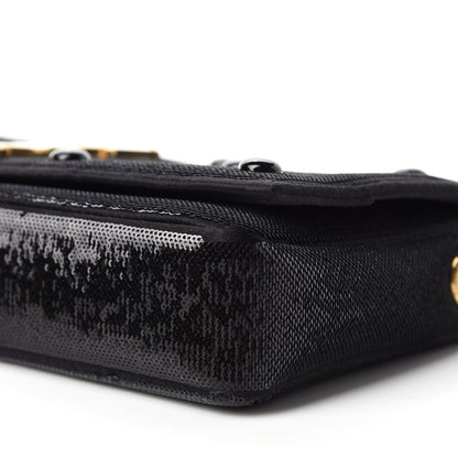 Saint Laurent Sequin Satin Monogram Tassel Kate 99 Black 7 of 11