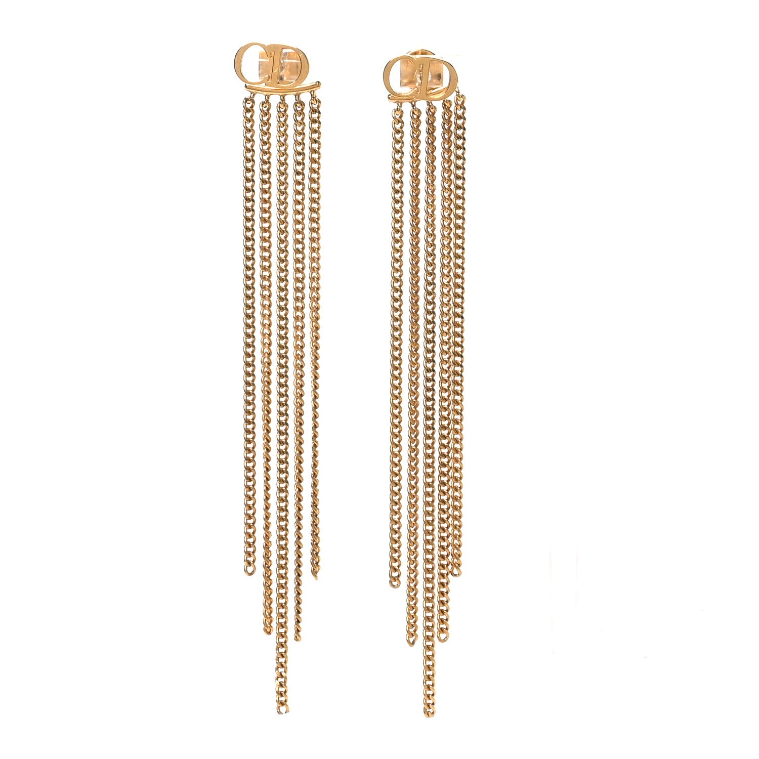 Christian Dior Danseuse Etolie Chain Drop Earrings Gold 1 of 5