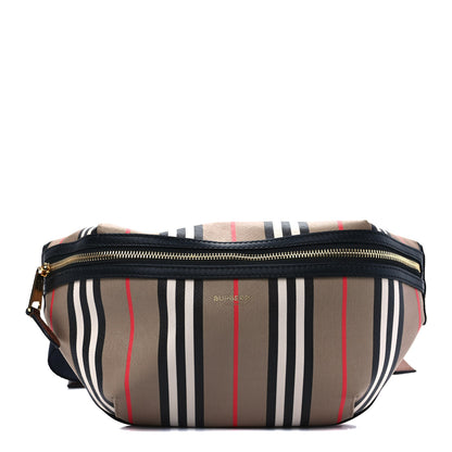 Burberry E-Canvas Icon Stripe Sonny Bum Bag Archive Beige 1 of 8