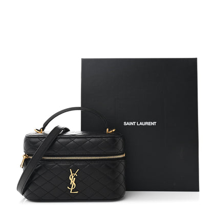 Saint Laurent Lambskin Quilted Mini Gaby Vanity Case Black 10 of 10