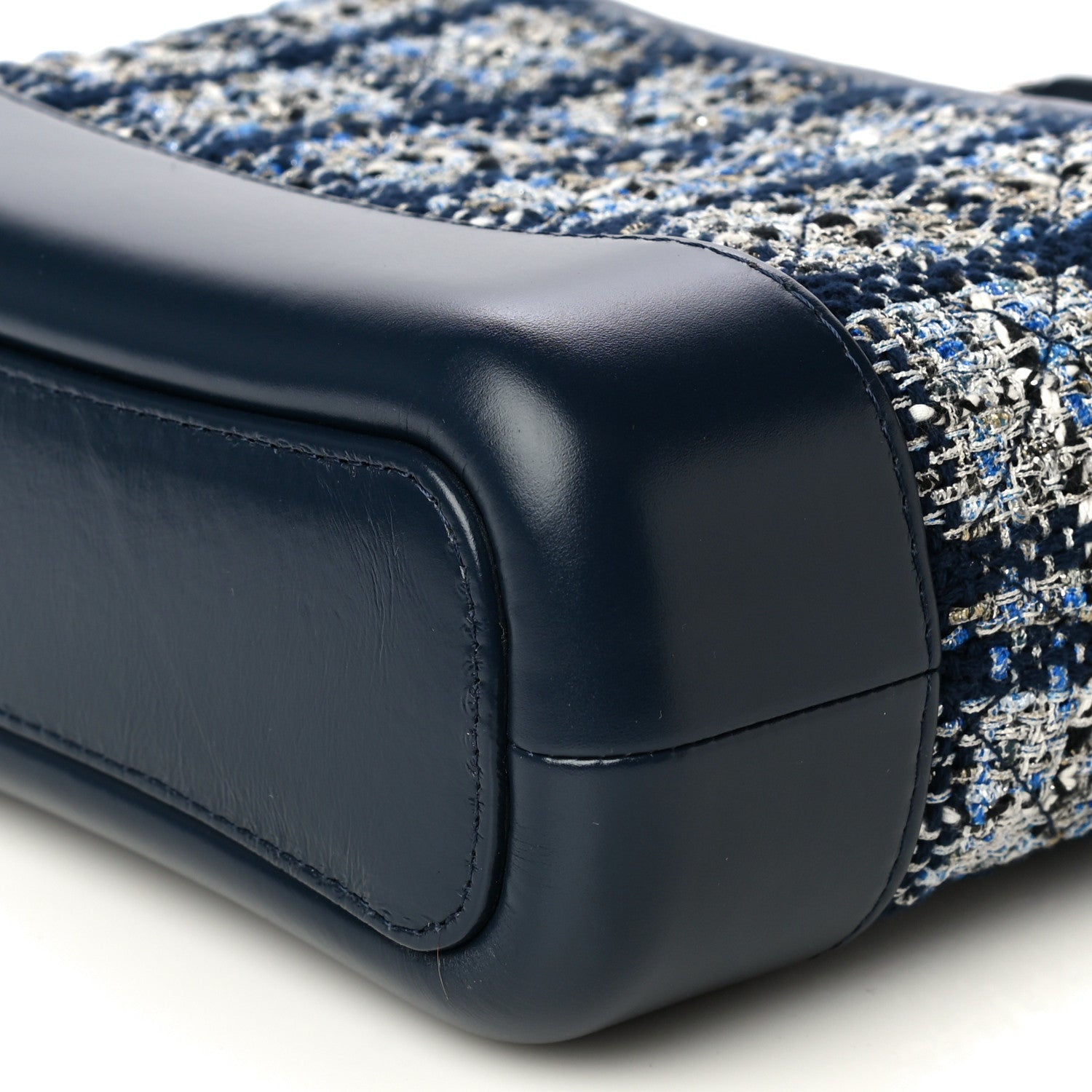 Chanel Tweed Calfskin Small Gabrielle Hobo Blue 9 of 16