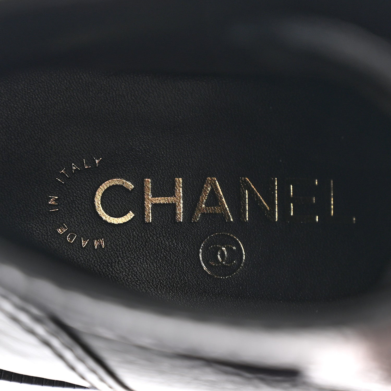 Chanel Shiny Calfskin Velvet Pearl Combat Short Boots 38 Black 8 of 14