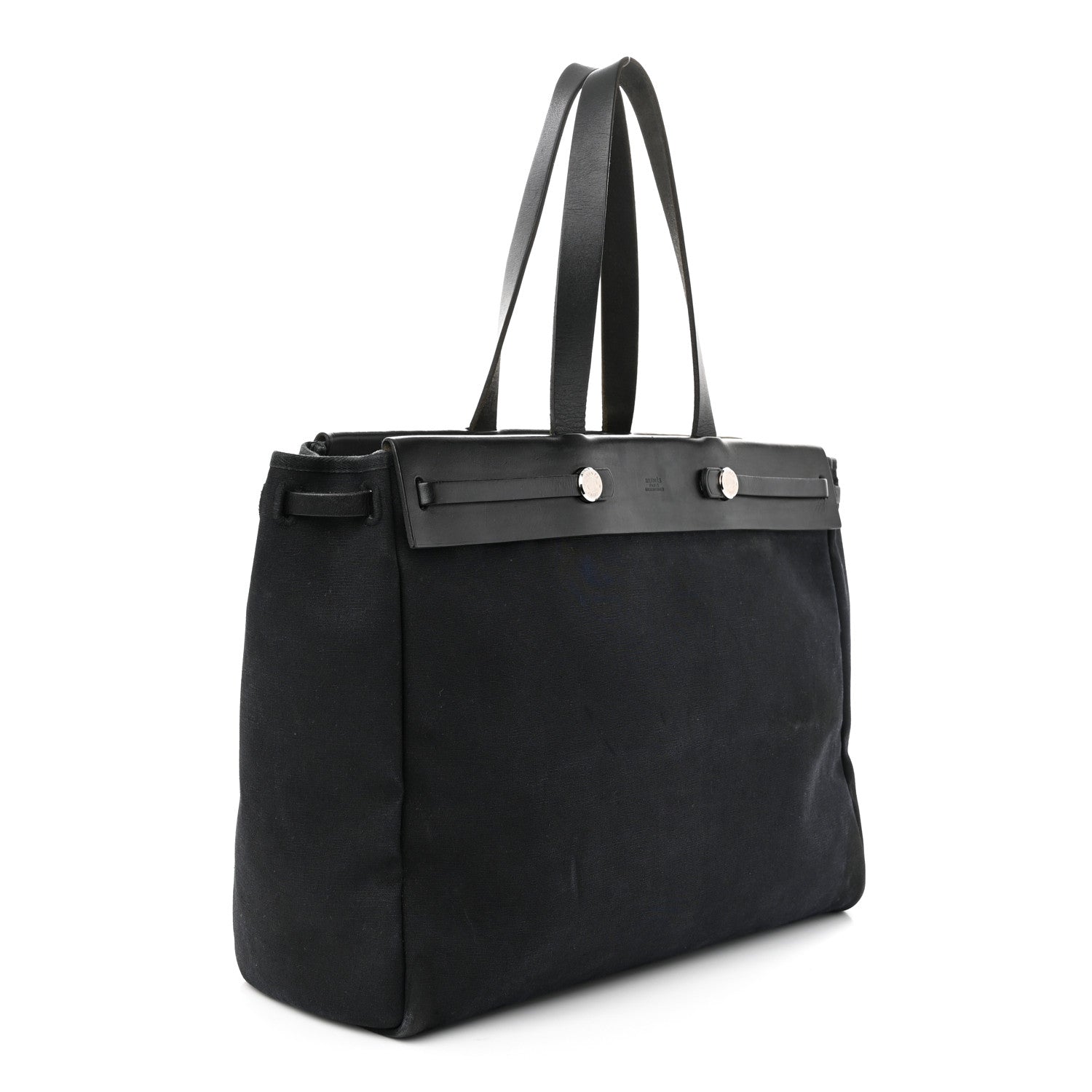 Hermes Toile Vache Hunter Herbag Cabas MM Black 4 of 16
