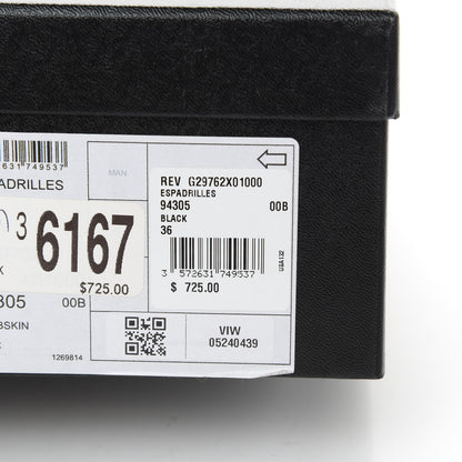 Chanel Lambskin CC Espadrilles 36 Black 12 of 12
