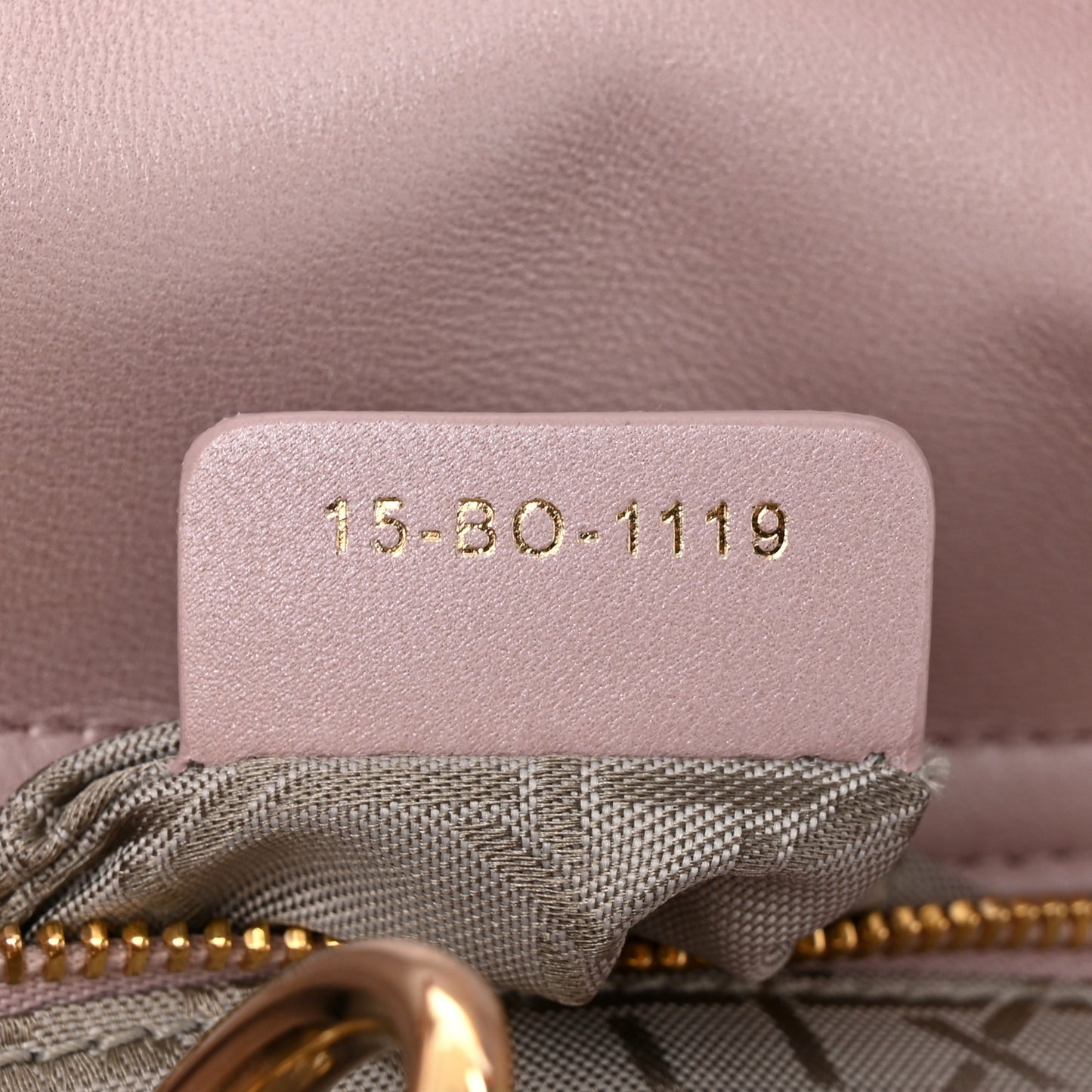 Lambskin Cannage Mini Lady Dior Rose Clair