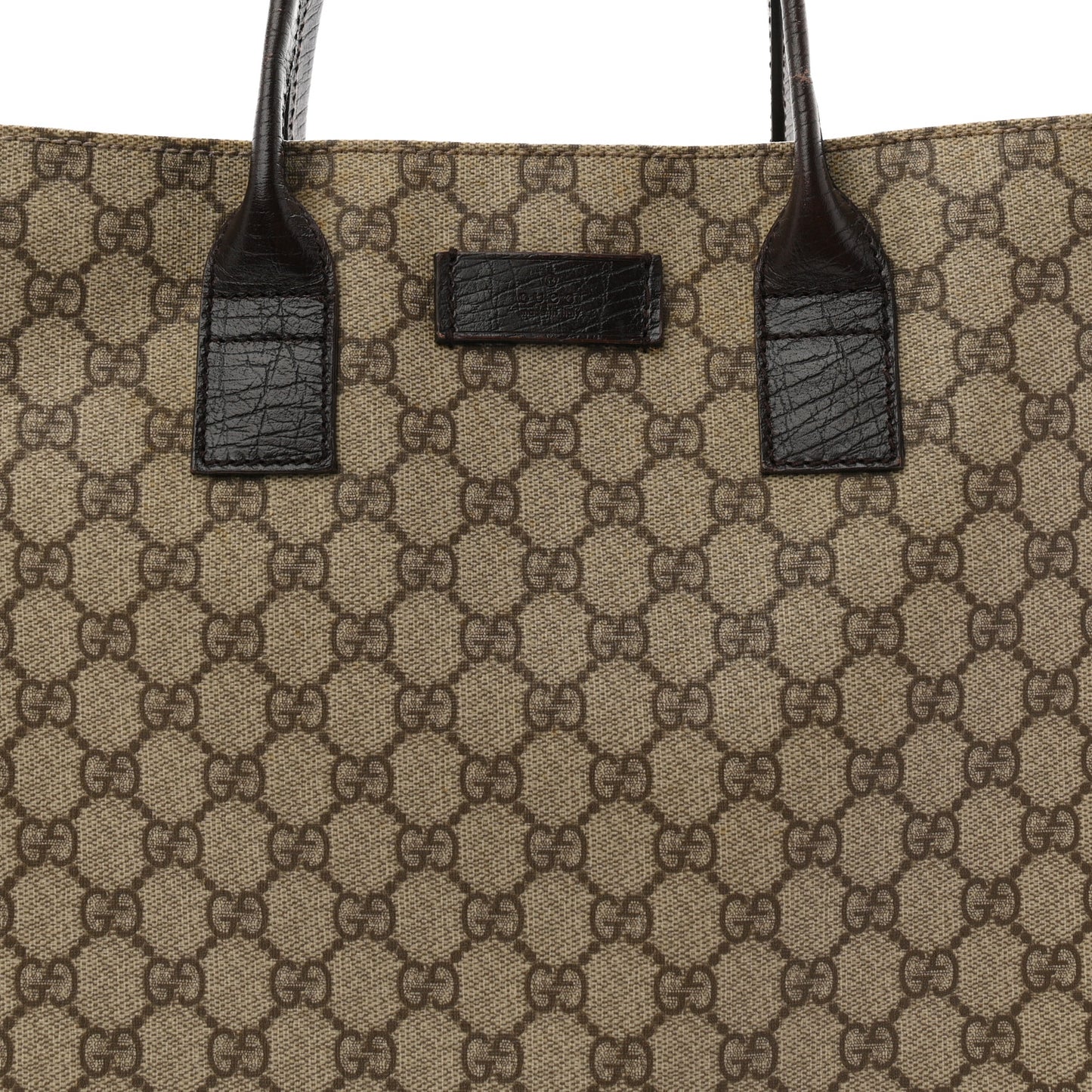 GG Plus Monogram Small Vertical Tote Dark Brown