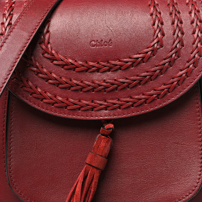 Chloe Calfskin Braided Small Hudson Shoulder Bag Sienna Red 7 of 10