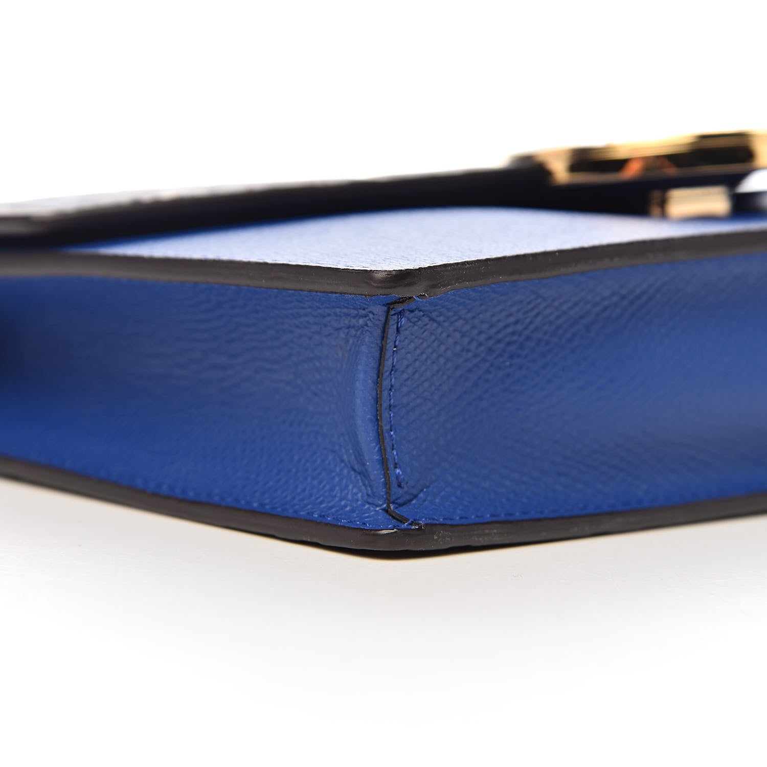 Fendi Vitello Cruise F is Fendi Bi-Color FF 1974 Embossed Medium Envelope Wallet On Chain Maya Black Blue Neon 8 of 10