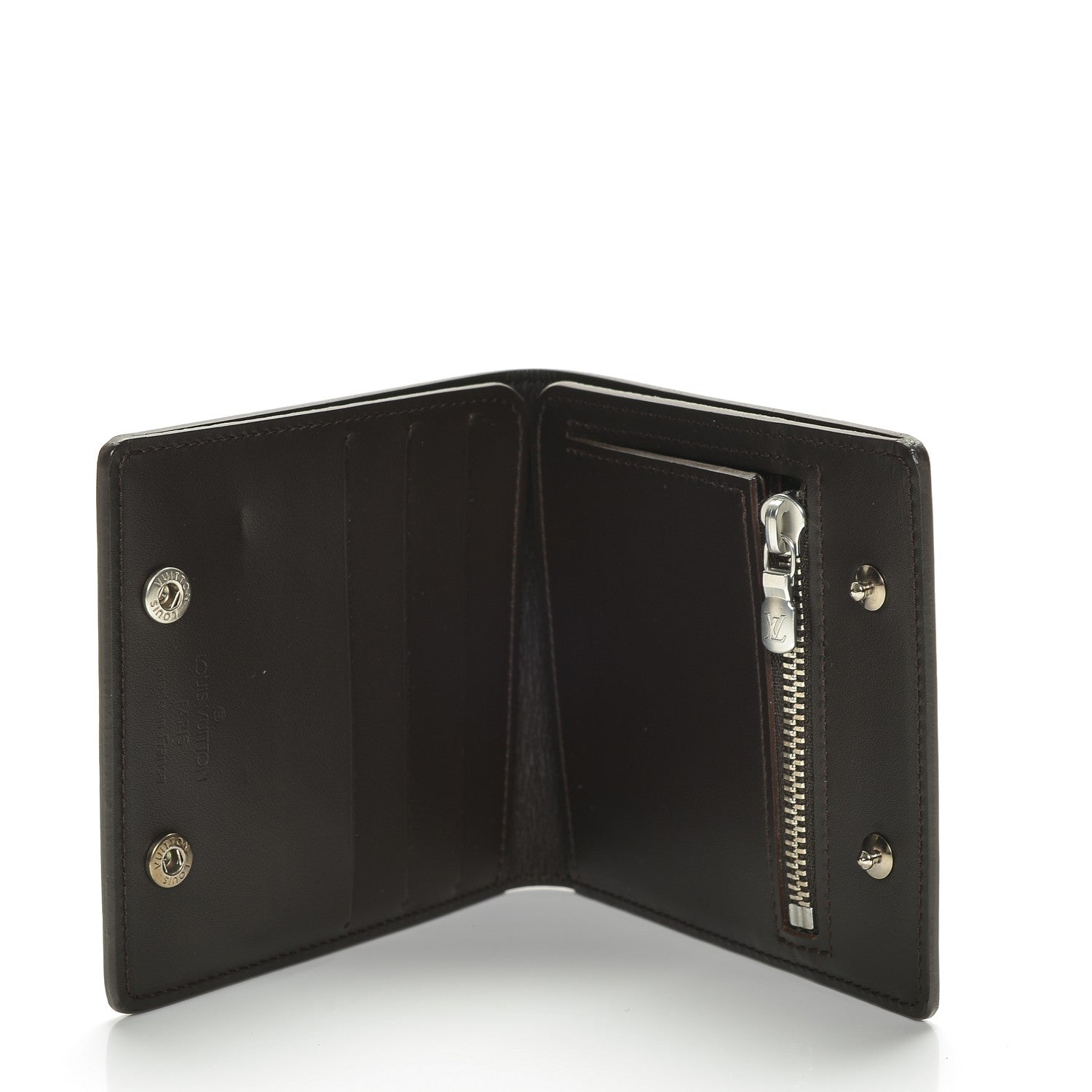 Louis Vuitton Monogram Glace Compact Wallet Cafe Brown 5 of 7