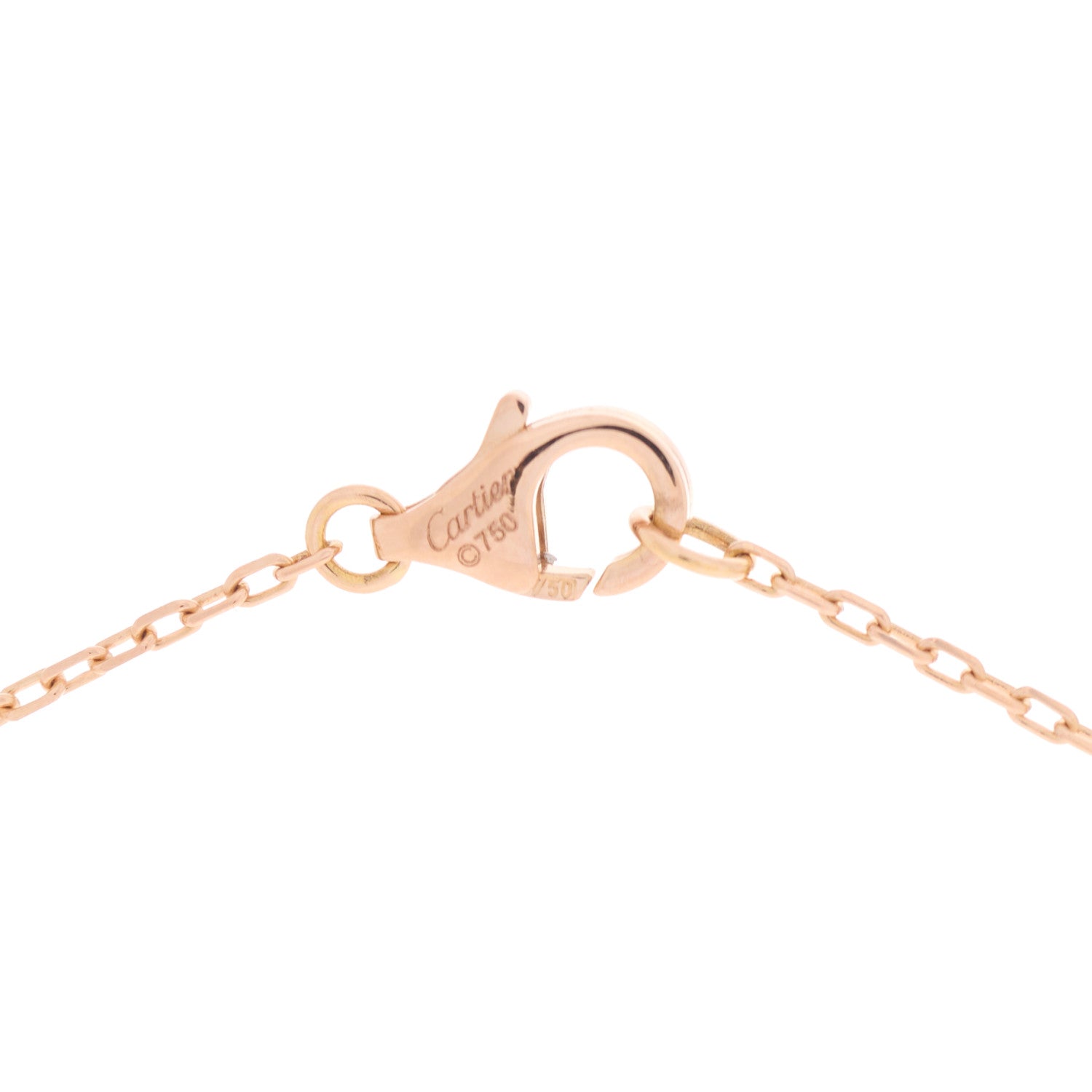 Cartier 18K Pink Gold Diamond Pink Mother Of Pearl Tortue Pendant Necklace 4 of 4