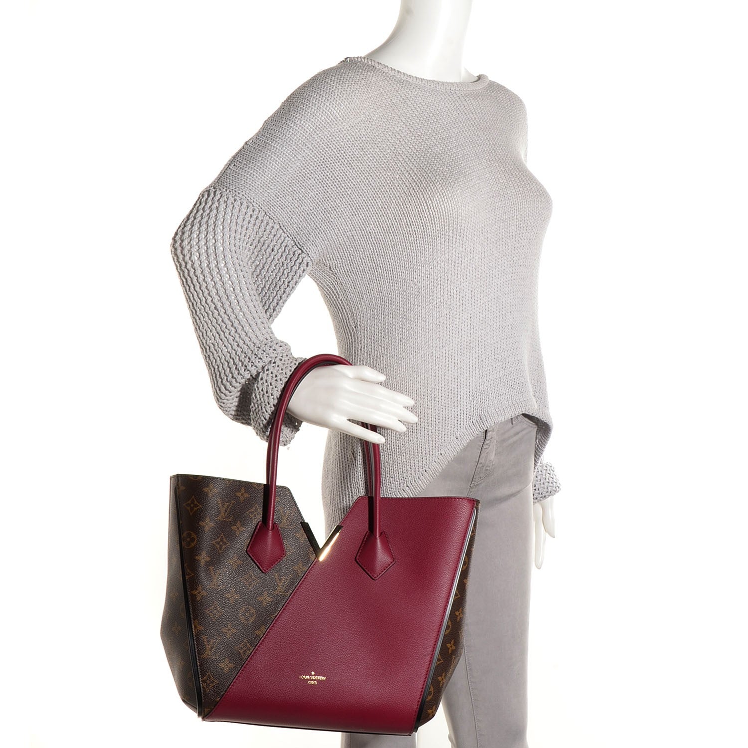 Louis Vuitton Calfskin Monogram Kimono Tote Aurore 2 of 9