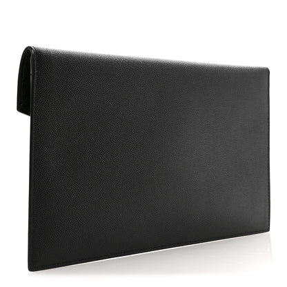 Saint Laurent Grain De Poudre Uptown Pouch Black 3 of 11
