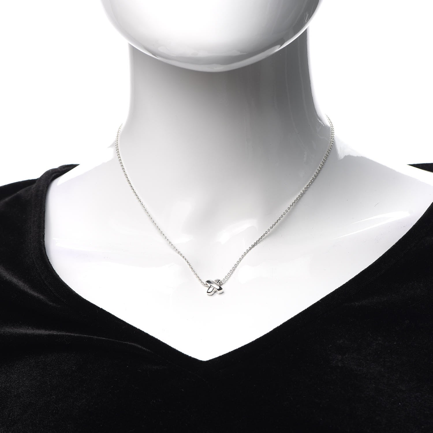 Tiffany Sterling Silver Signature X Pendant Necklace 2 of 5