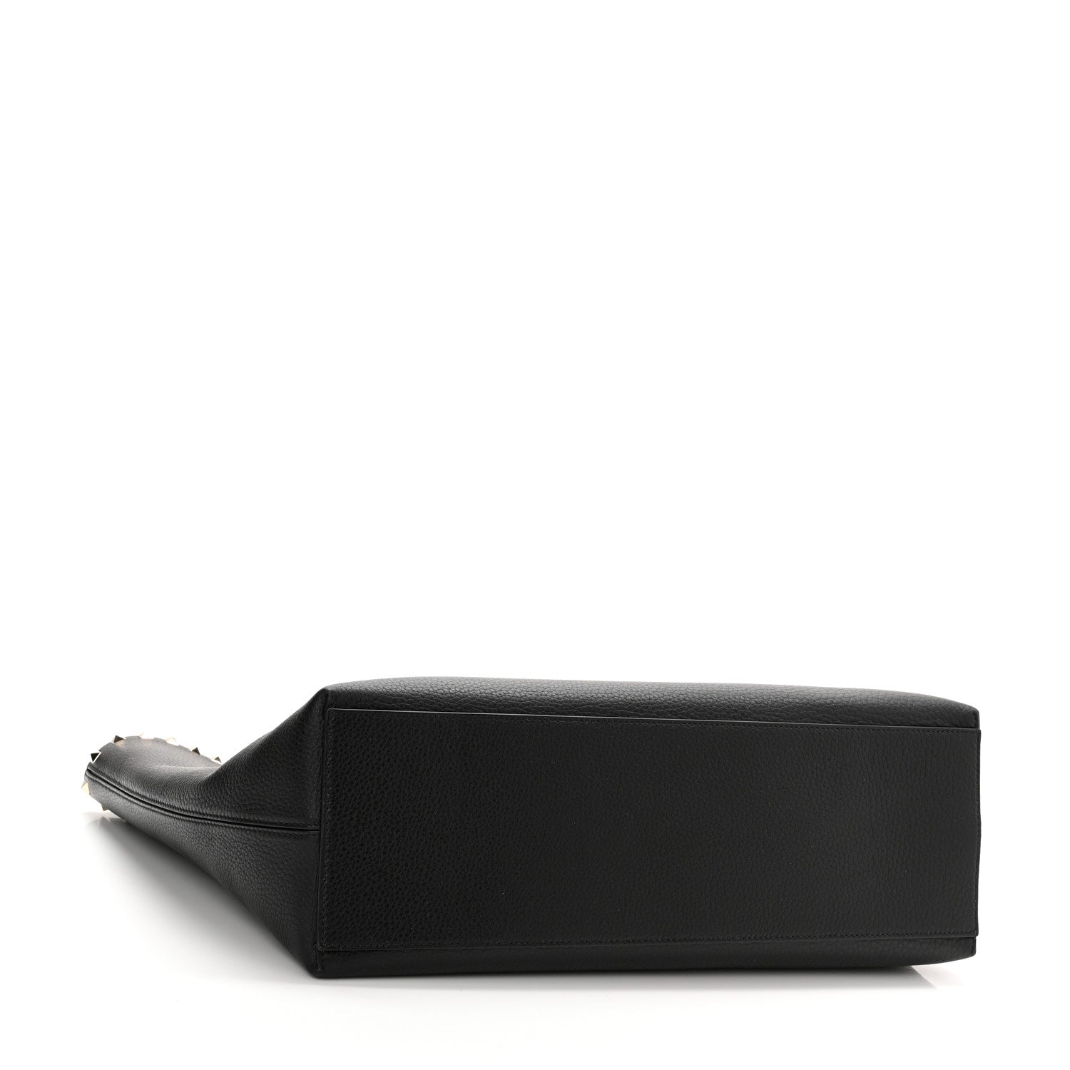 Valentino Garavani Grained Calfskin Rockstud Shoulder Tote Black 4 of 9
