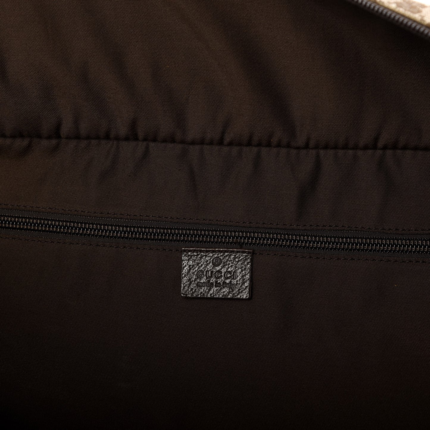 GG Monogram Web Large Collapsible Carry On Duffle Beige Brown