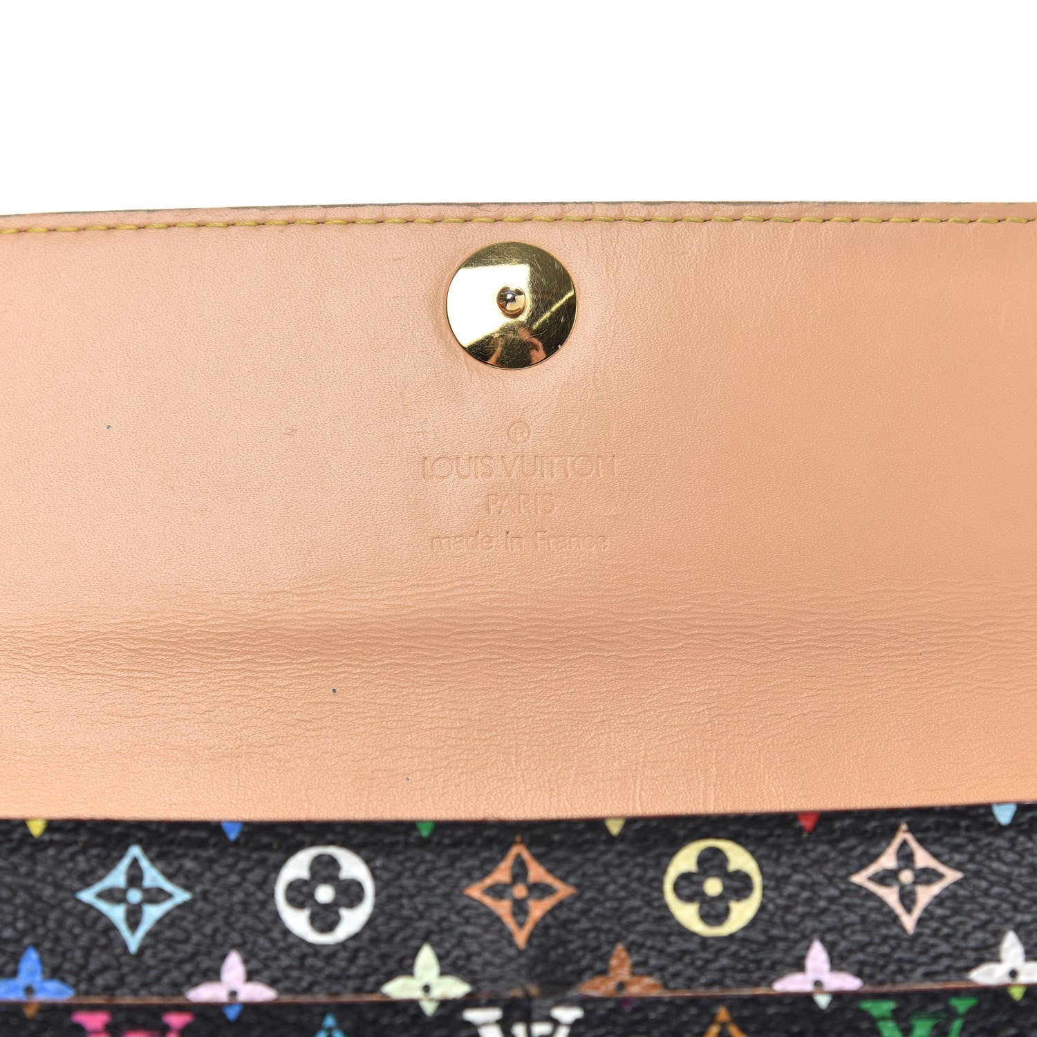 Louis Vuitton Monogram Multicolor Sarah Wallet Black 6 of 9