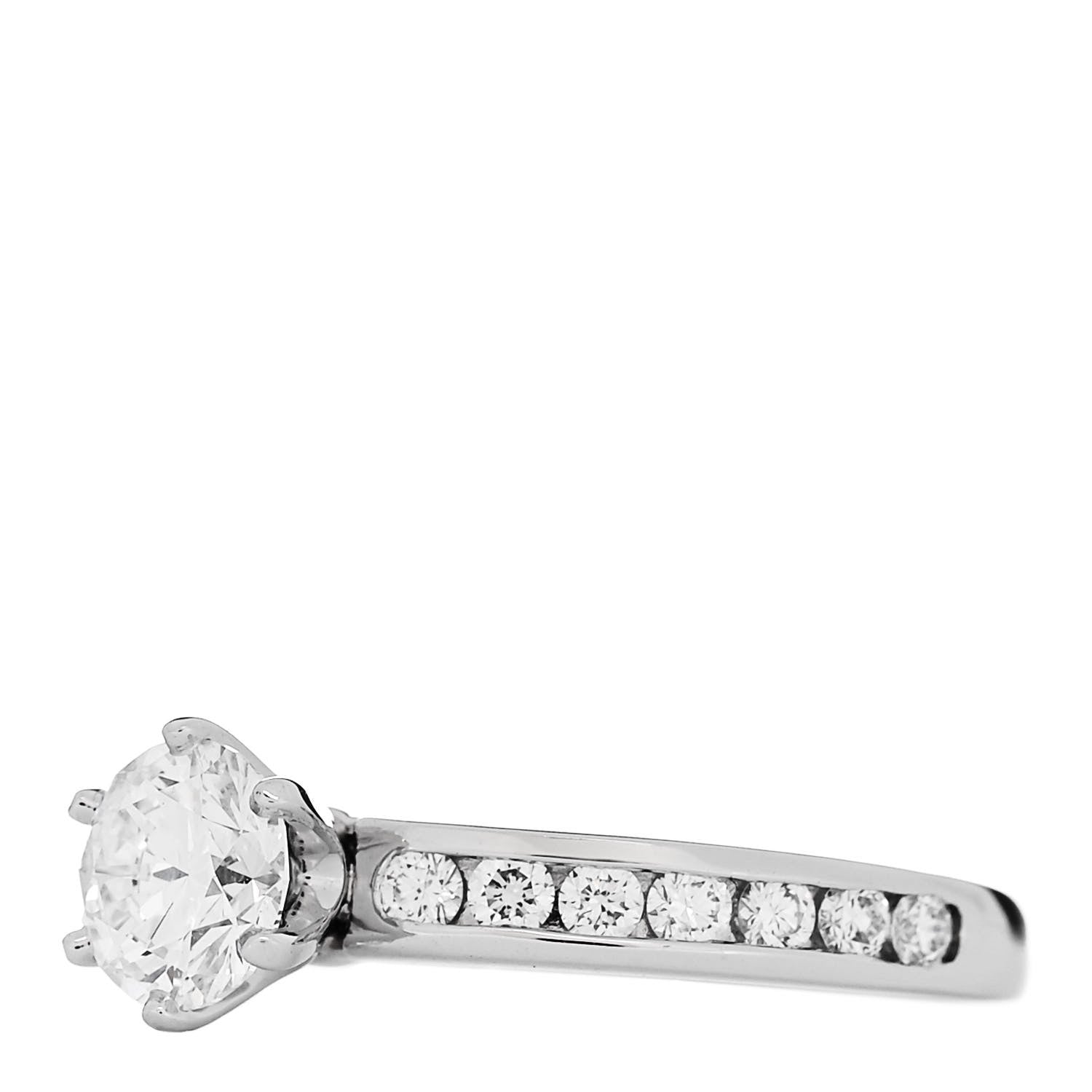 Tiffany Platinum Diamond .57ct Engagement Ring 47 4 3 of 8