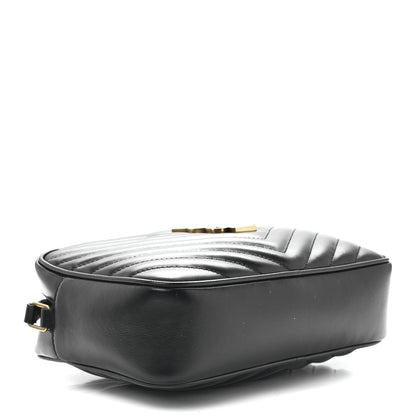 Saint Laurent Calfskin Matelasse Monogram Lou Camera Bag Black 4 of 11