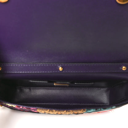 Dolce & Gabbana Patchwork Snakeskin Brocade DG Girls Chain Shoulder Bag Multicolor 5 of 12