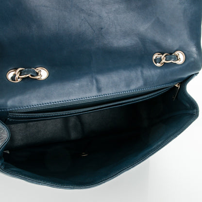 Chanel Lambskin Quilted Jumbo Single Flap Blue 5 of 7