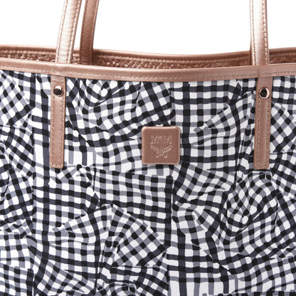 MCM Metallic Visetos Medium Anya Shopper Tote Champagne Gold 15 of 15