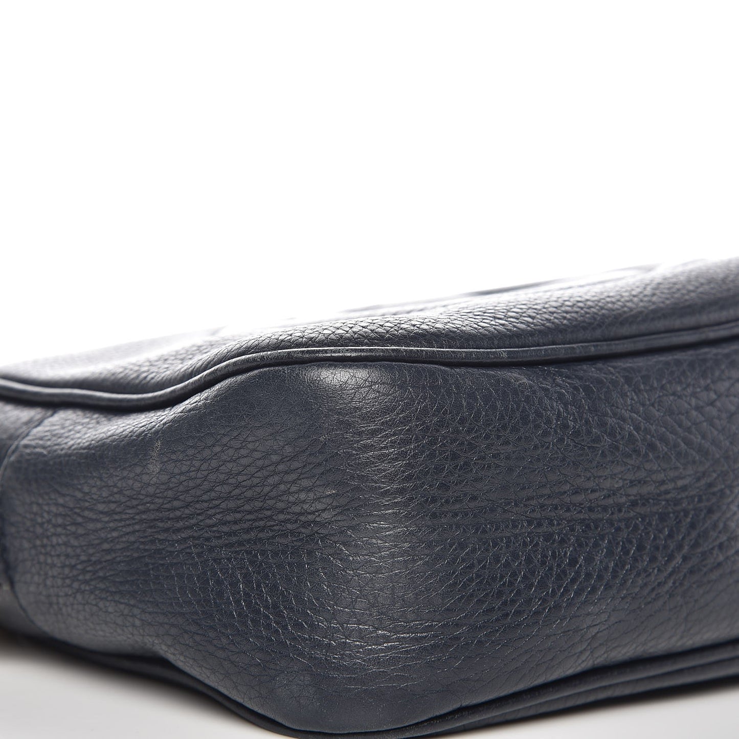Pebbled Calfskin Small Soho Disco Bag Blue